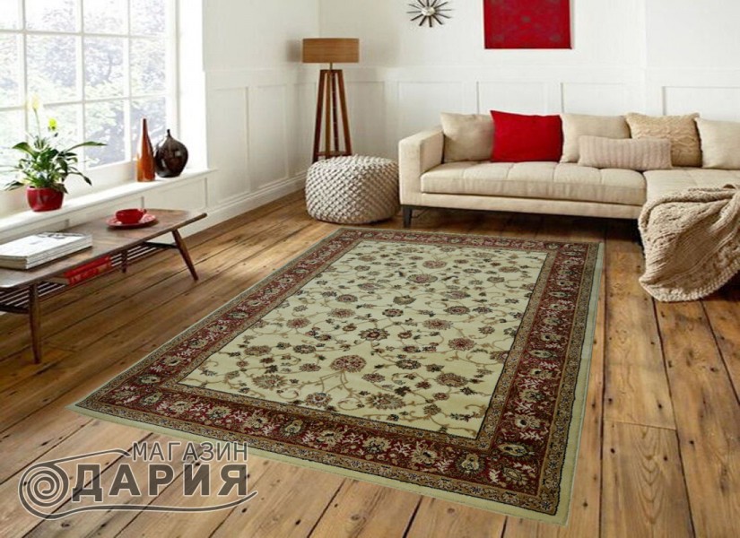Тъкан персийски килим Blue stones 1807_cream